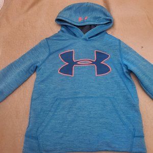 Boy's Under Armour Blue and Orange Hoodie size small